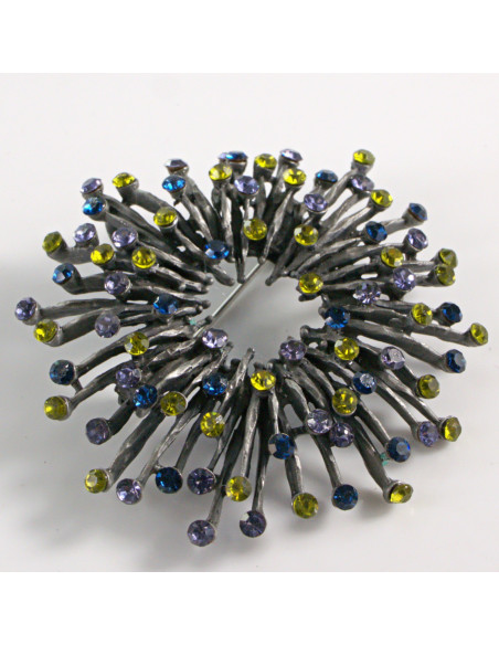 BROSZKA BROSZA KOLCZASTY WIEŃIEC Z CYRKONIAMI  LOLITA AKCESORIA