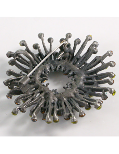 BROSZKA BROSZA KOLCZASTY WIEŃIEC Z CYRKONIAMI...