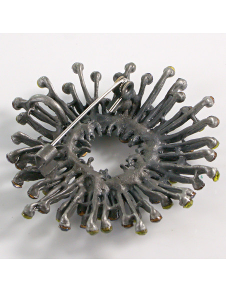 BROSZKA BROSZA KOLCZASTY WIEŃIEC Z CYRKONIAMI  LOLITA AKCESORIA