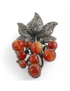 BROSZKA BROSZA WIĄZANKA Z BRĄZOWYMI KORALIKAMI  LOLITA... 2