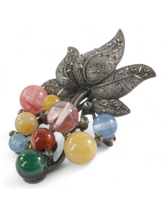 BROSZKA BROSZA WIĄZANKA Z KOLOROWYMI KORALIKAMI  LOLITA...