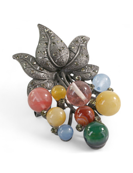 BROSZKA BROSZA WIĄZANKA Z KOLOROWYMI KORALIKAMI  LOLITA AKCESORIA