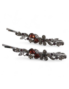 Wsuwka do włosów Dwa kwiatki z kryształkami 2 szt....