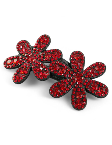 WIECZOROWA ELEGANCKA SPINKA DO WŁOSÓW CZERWONE KWIATKI  LOLITA AKCESORIA