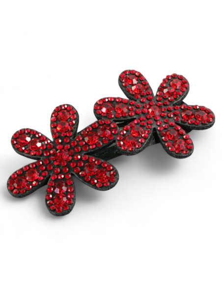 WIECZOROWA ELEGANCKA SPINKA DO WŁOSÓW CZERWONE KWIATKI  LOLITA AKCESORIA
