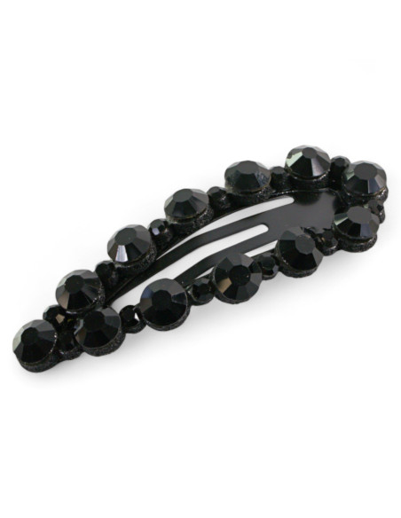 WIECZOROWA ELEGANCKA SPINKA DO WŁOSÓW CZARNE CYRKONIE LOLITA AKCESORIA