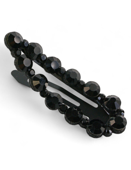 WIECZOROWA ELEGANCKA SPINKA DO WŁOSÓW CZARNE CYRKONIE LOLITA AKCESORIA