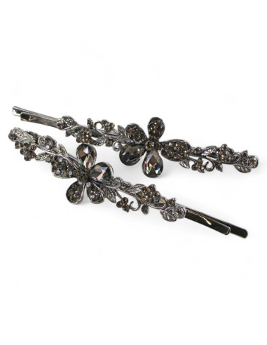 Wsuwka do włosów KWIATKI z kryształkami 2 szt....