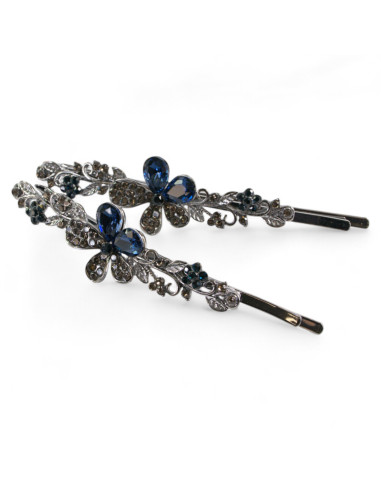 Wsuwka do włosów KWIATKI z kryształkami 2 szt....