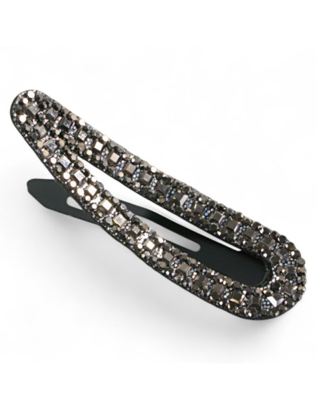 WIECZOROWA ELEGANCKA SPINKA DO WŁOSÓW GRAFITOWE CYRKONIE LOLITA AKCESORIA