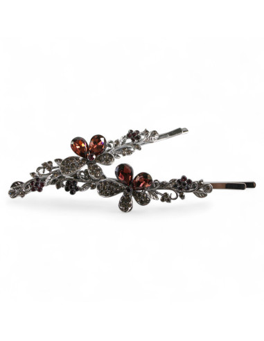 Wsuwka do włosów KWIATKI z kryształkami 2 szt....