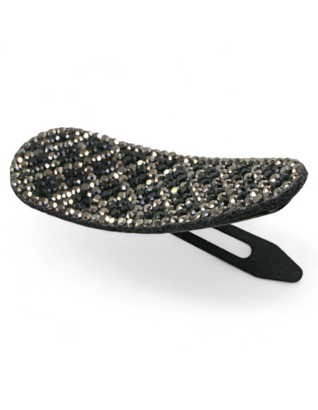 WIECZOROWA ELEGANCKA SPINKA DO WŁOSÓW GRAFITOWE CYRKONIE LOLITA AKCESORIA