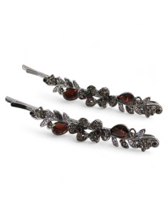 Wsuwka do włosów DWA KWIATKI z kryształkami 2 szt....