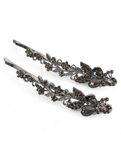 Wsuwka do włosów PAW z kryształkami 2 szt. GRAFIT Lolita...