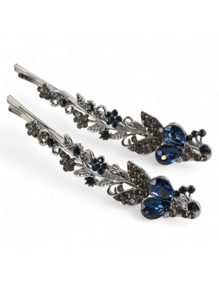 Wsuwka do włosów PAW z kryształkami 2 szt. GRANAT Lolita Akcesoria