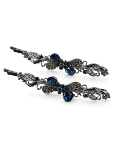 Wsuwka do włosów KOKARDKI z kryształkami 2 szt....