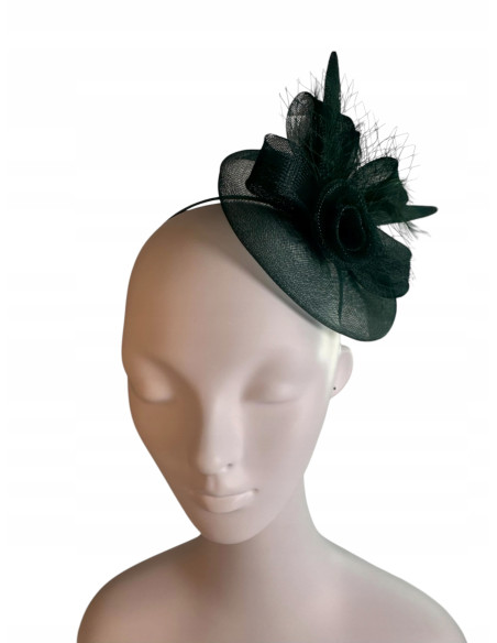 KWIAT Z MATERIAŁU na GŁOWĘ TOCZEK KAPELUSIK FASCYNATOR Lolita Accessories