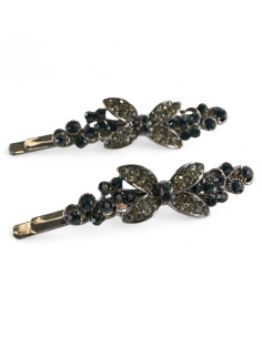 Wsuwka do włosów  Kokardki z kryształkami 2 szt. GRANAT... 2