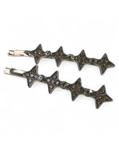 Wsuwka do włosów  GWIAZDKI z kryształkami 2...