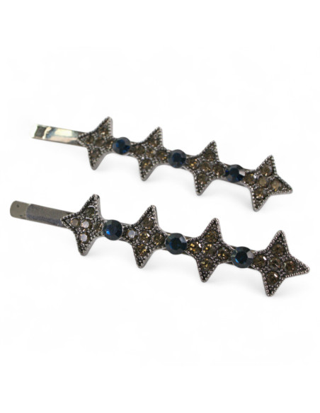 Wsuwka do włosów GWIAZDKI z kryształkami 2 szt. GRANAT Lolita Akcesoria
