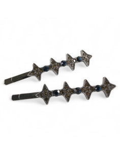 Wsuwka do włosów GWIAZDKI z kryształkami 2 szt. GRANAT... 2