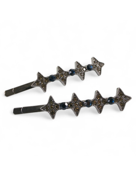 Wsuwka do włosów GWIAZDKI z kryształkami 2 szt. GRANAT Lolita Akcesoria