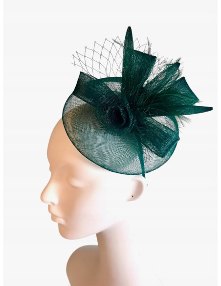 KWIAT Z MATERIAŁU na GŁOWĘ TOCZEK KAPELUSIK FASCYNATOR Lolita Accessories