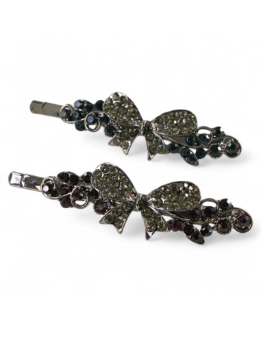 Wsuwka do włosów KOKARDKI i z kryształkami 2...