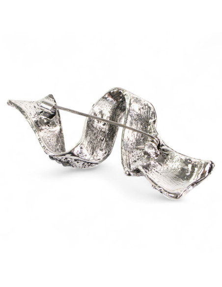 BROSZKA BROSZA SREBRONO - GRAFITOWY ZAWIJAS / FAWOREK  LOLITA AKCESORIA