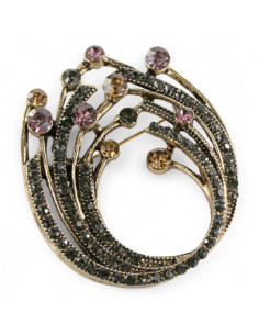 BROSZKA BROSZA ZWIAJAS STARE ZŁOTO Z KAMIENIAMI LOLITA...