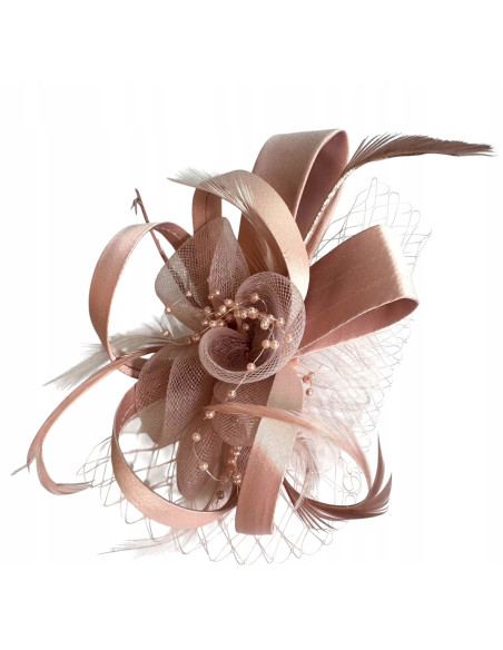 KWIAT Z MATERIAŁU na GŁOWĘ KOKARDA FASCYNATOR Lolita Accessories