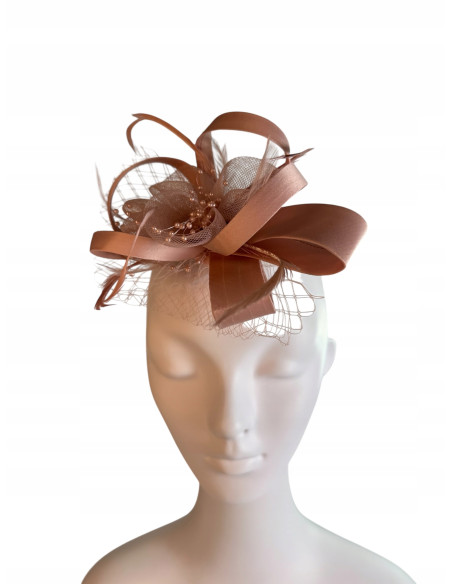 KWIAT Z MATERIAŁU na GŁOWĘ KOKARDA FASCYNATOR Lolita Accessories