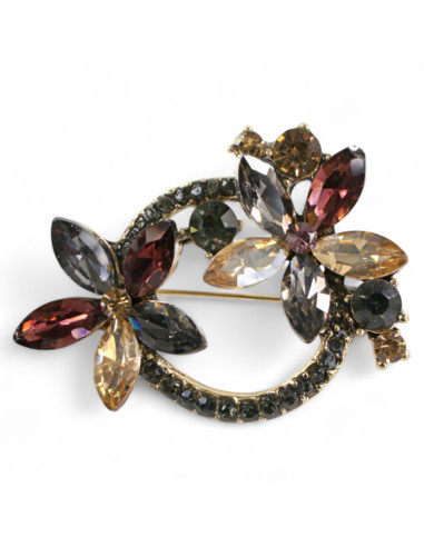 BROSZKA BROSZA WIĄZANKA KOMPOZYCKA KWIATY...