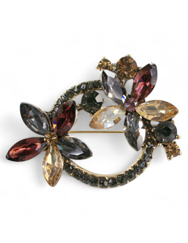 BROSZKA BROSZA WIĄZANKA KOMPOZYCKA KWIATY...