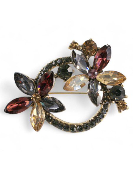 BROSZKA BROSZA WIĄZANKA KOMPOZYCKA KWIATY KWIATKI  LOLITA AKCESORIA