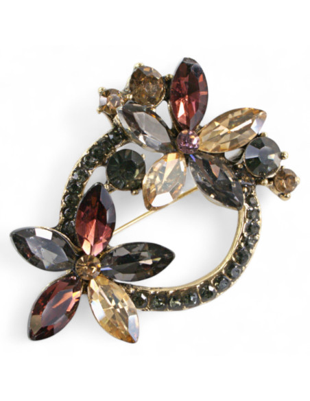 BROSZKA BROSZA WIĄZANKA KOMPOZYCKA KWIATY KWIATKI  LOLITA AKCESORIA