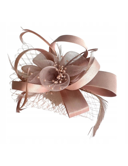 KWIAT Z MATERIAŁU na GŁOWĘ KOKARDA FASCYNATOR Lolita Accessories