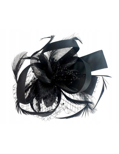 KWIAT Z MATERIAŁU na GŁOWĘ KOKARDA FASCYNATOR Lolita Accessories