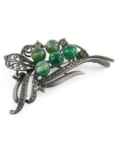 BROSZKA BROSZA GALERYJNA WIĄZANKA Z ZIELONYMI KORALIKAMI... 2