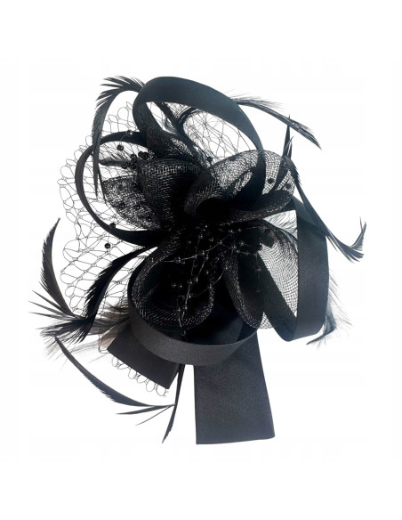 KWIAT Z MATERIAŁU na GŁOWĘ KOKARDA FASCYNATOR Lolita Accessories
