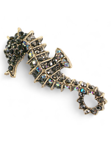 BROSZKA BROSZA KONIK MORSKI stare złoto z...