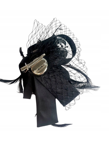 KWIAT Z MATERIAŁU na GŁOWĘ KOKARDA FASCYNATOR...