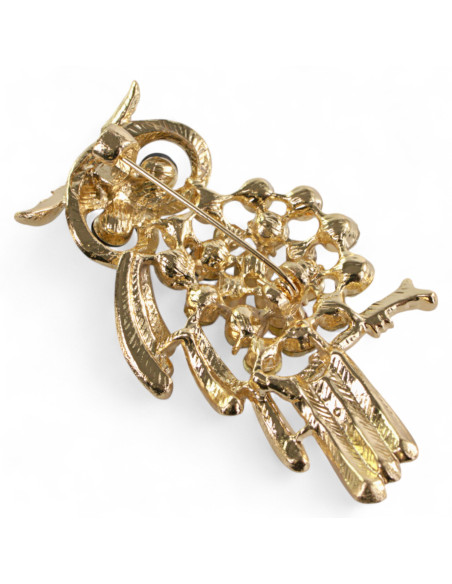 BROSZKA BROSZA  SOWA  złota z cyrkoniami  LOLITA AKCESORIA