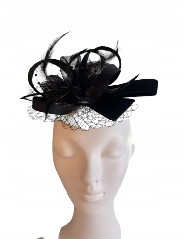 KWIAT Z MATERIAŁU na GŁOWĘ KOKARDA FASCYNATOR...