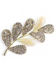 BROSZKA BROSZA GAŁĄZKA  ZŁOTY ECRU LOLITA AKCESORIA 2