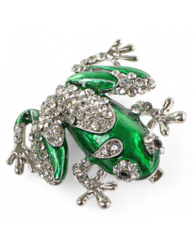 BROSZKA BROSZA ZIELONY ZIELONA ŻABA ŻABKA...