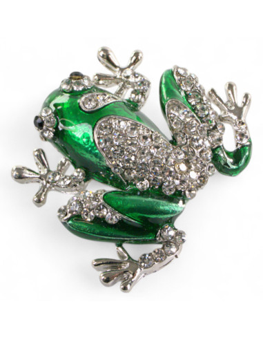 BROSZKA BROSZA ZIELONY ZIELONA ŻABA ŻABKA...