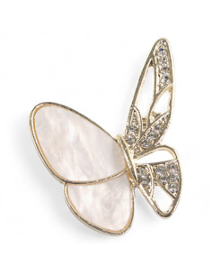 BROSZKA BROSZA ZŁOTY MOTYL Z CYRKONIAMI   LOLITA AKCESORIA