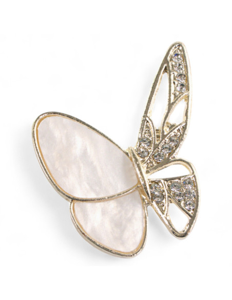 BROSZKA BROSZA ZŁOTY MOTYL Z CYRKONIAMI   LOLITA AKCESORIA