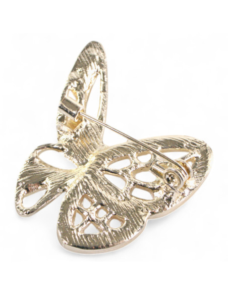 BROSZKA BROSZA ZŁOTY MOTYL Z CYRKONIAMI   LOLITA AKCESORIA